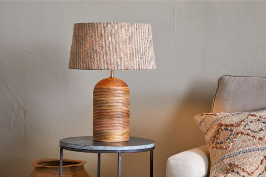 Agua Grooved Table Lamp - Natural