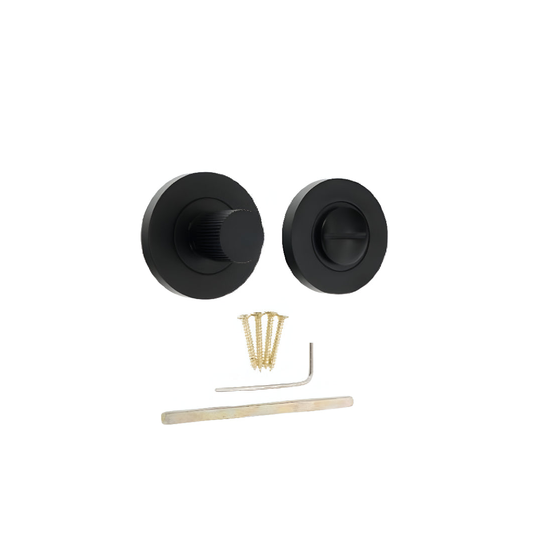 Linear Knurlmond Thumb Turn & Release Matt Black