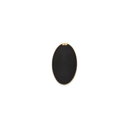 Drishti Oval Iron Mirror - Antique Black - Small