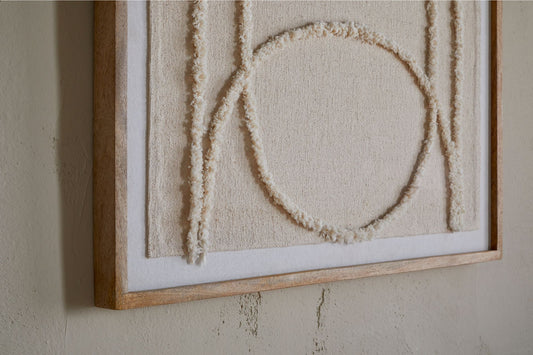 Mauri Frayed Wall Art - Neutral