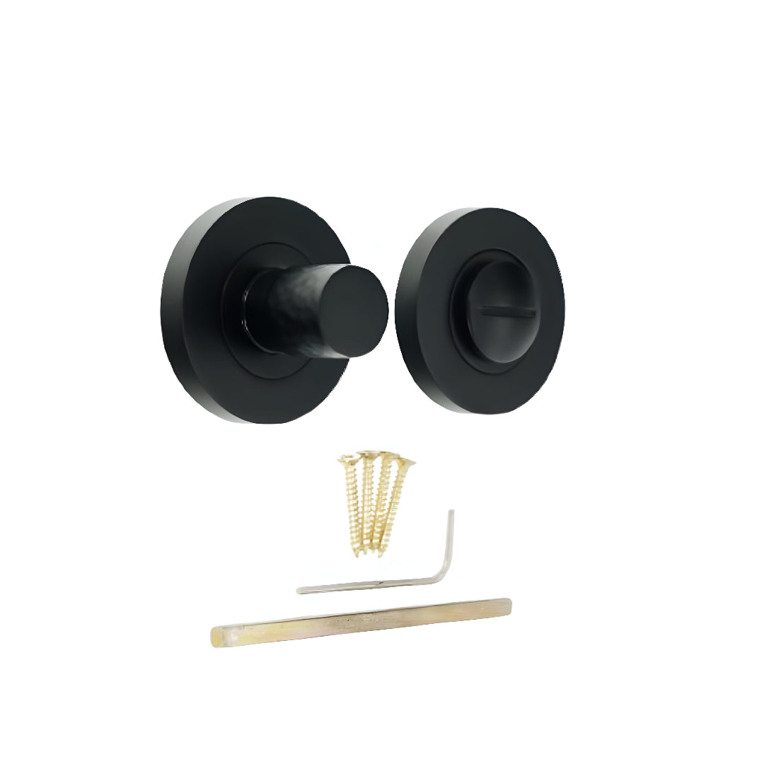Hammered Knurlmond Thumb Turn & Release Matt Black