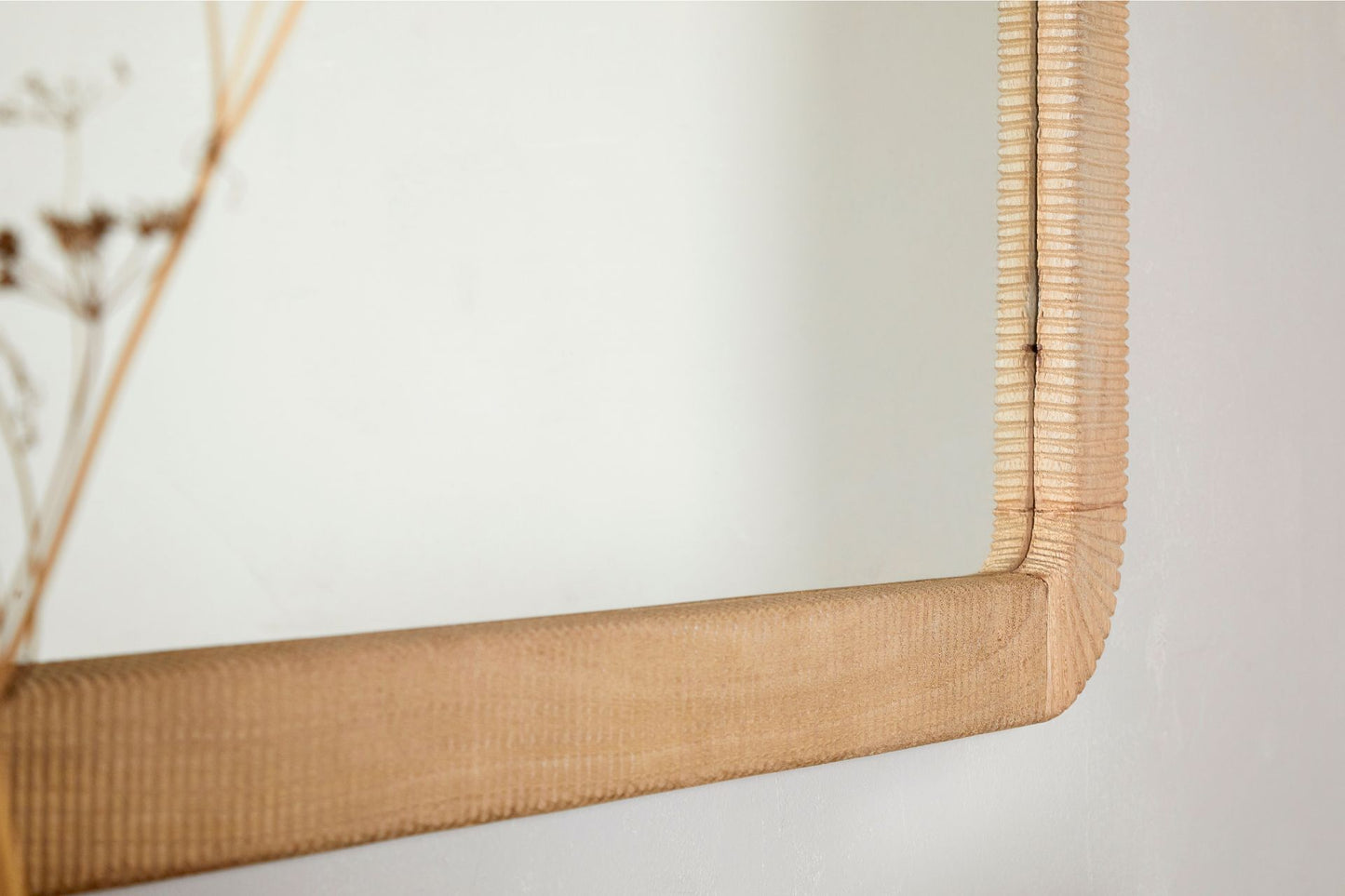 Rectangular Wood Mirror Home Decor
