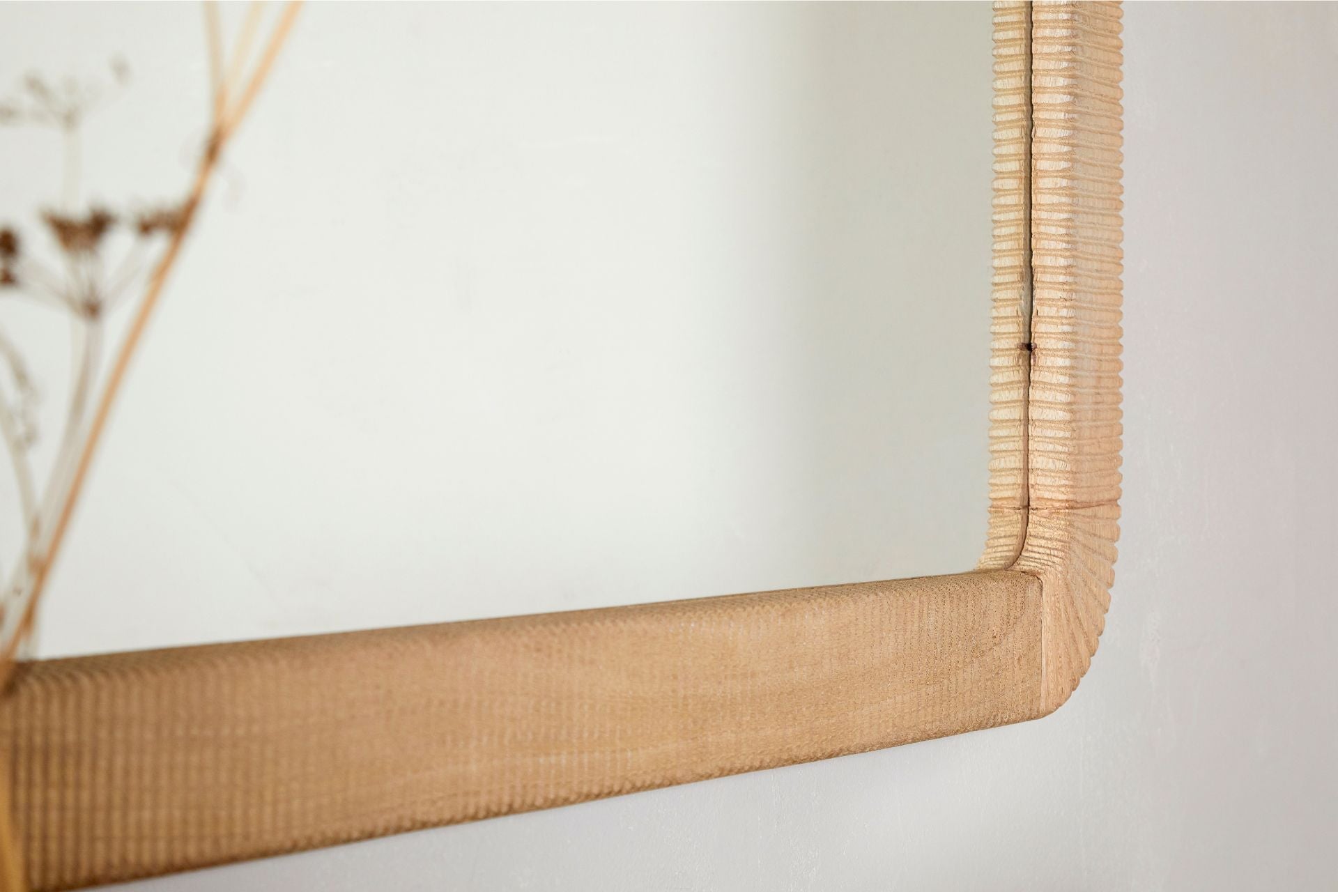 Rectangular Wood Mirror Home Decor