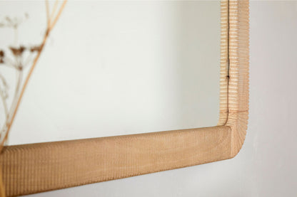 Rectangular Wood Mirror Home Decor