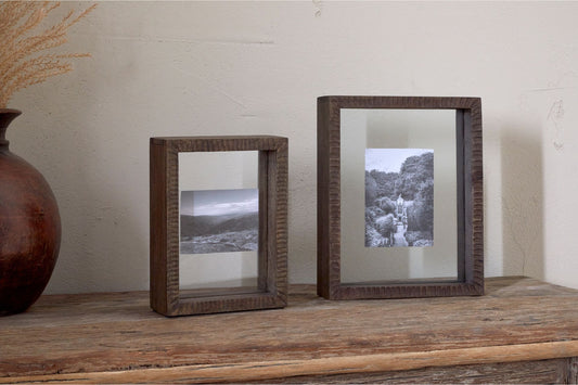 Indu Standing Mango Wood Frame - Dark Ash