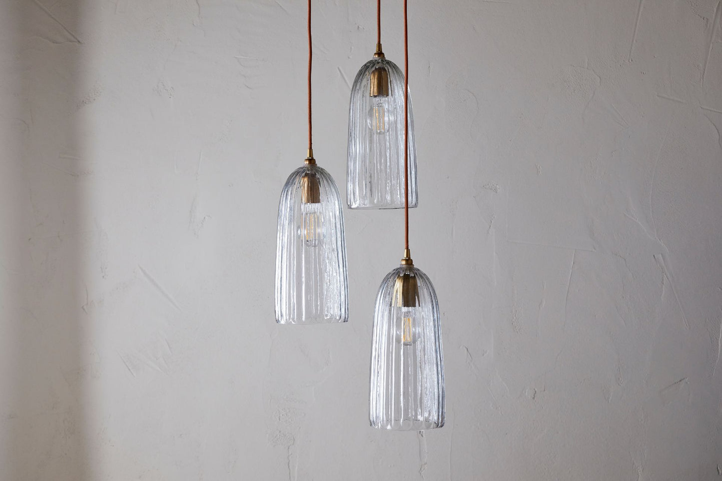 Fluted Recycled Glass Cluster Light Home Decor