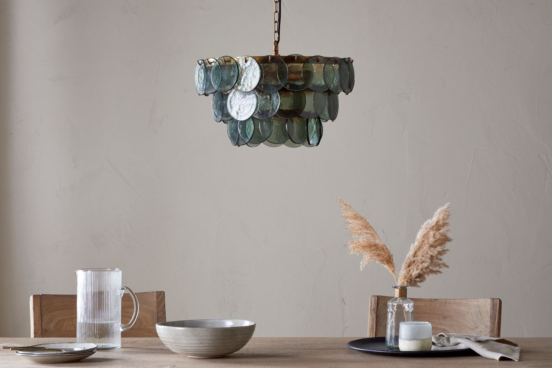 Recycled Glass Chandelier Home Decor