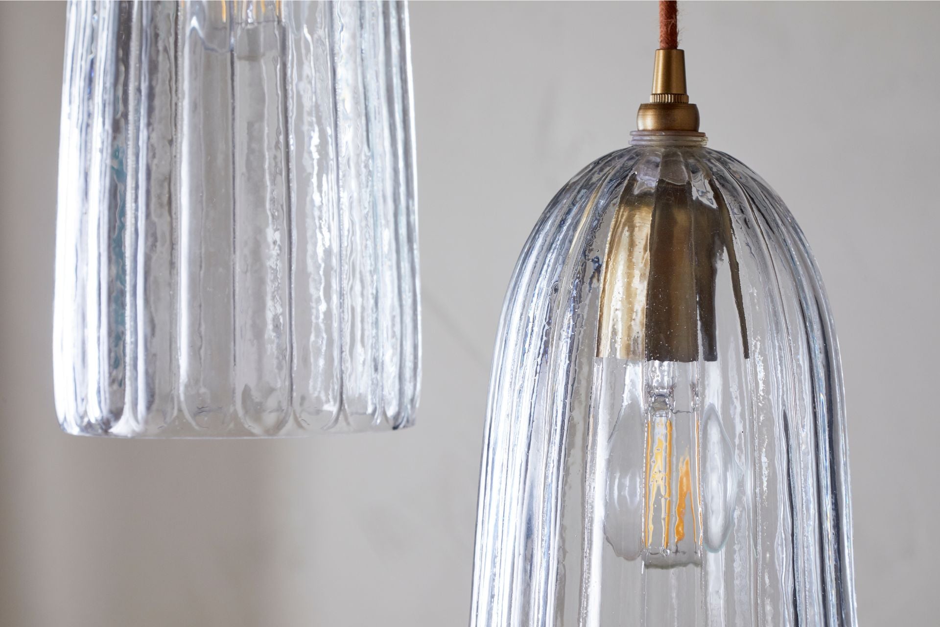 Fluted Recycled Glass Cluster Light Home Decor