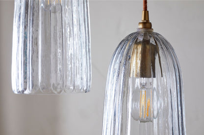 Fluted Recycled Glass Cluster Light Home Decor