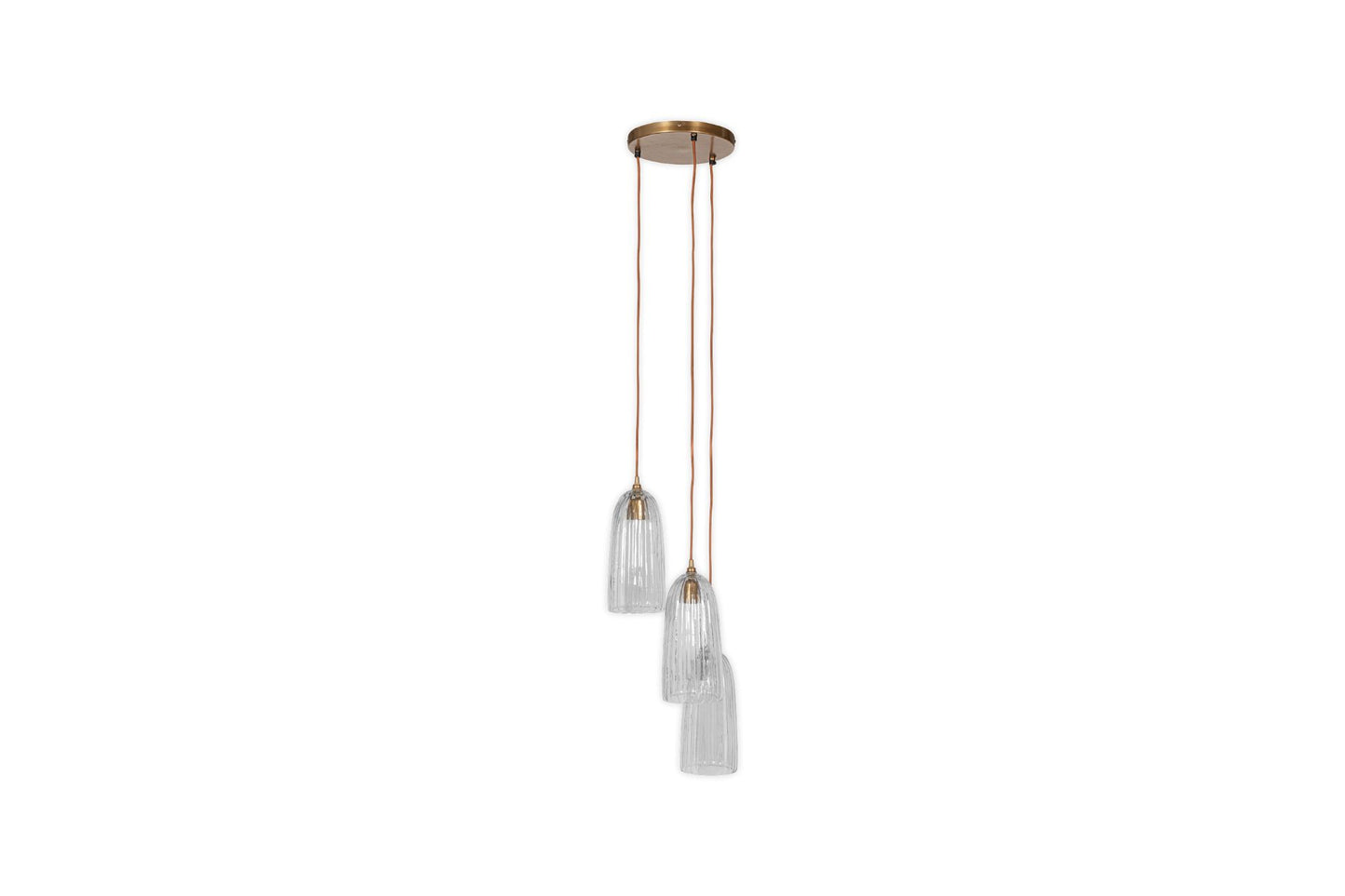 Fluted Recycled Glass Cluster Light Home Decor