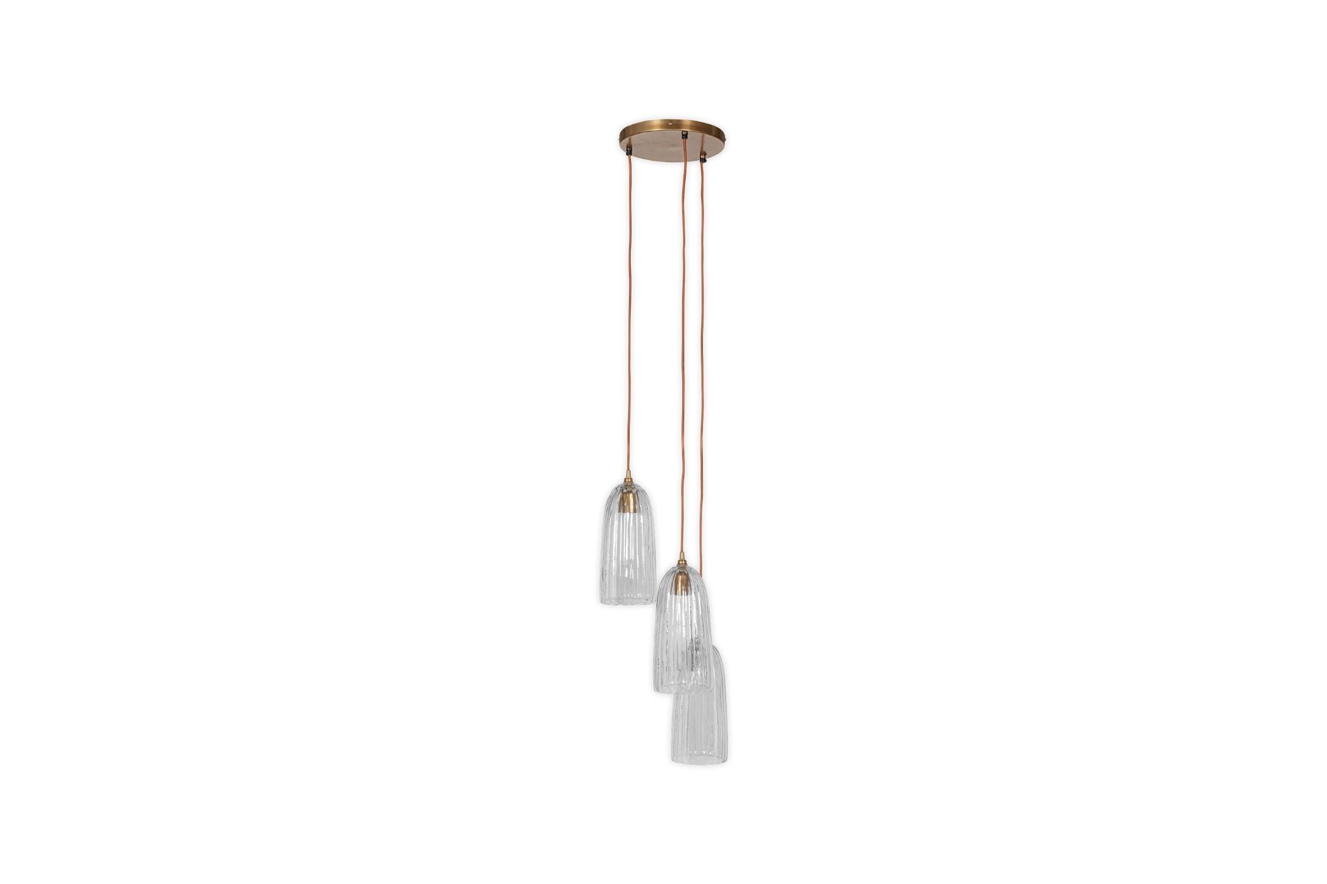 Fluted Recycled Glass Cluster Light Home Decor