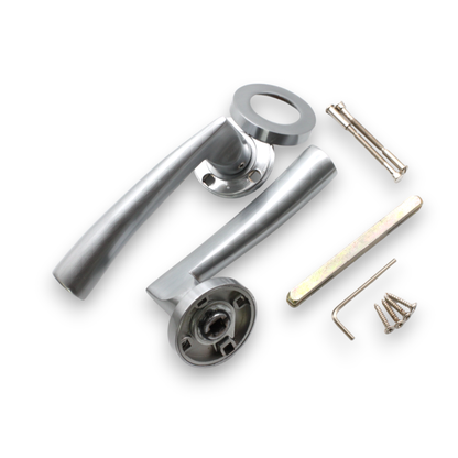 Satin Chrome Lever Door Handle Home Decor  