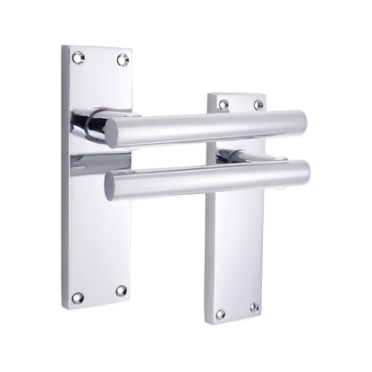 Polished Chrome Lever on Backplate Latch Home Decor