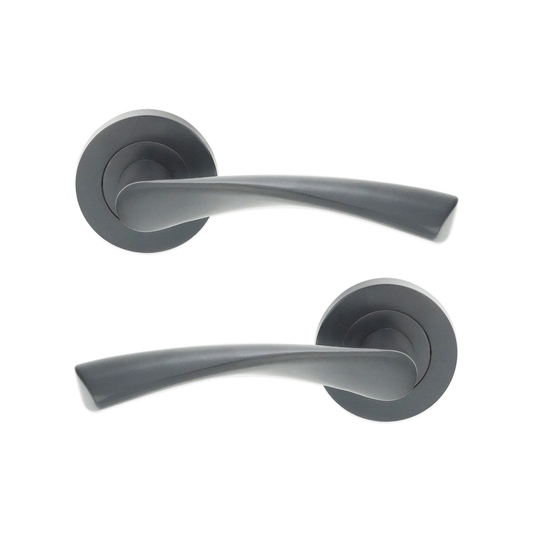 Poignée de porte à levier Mercury gris métallisé