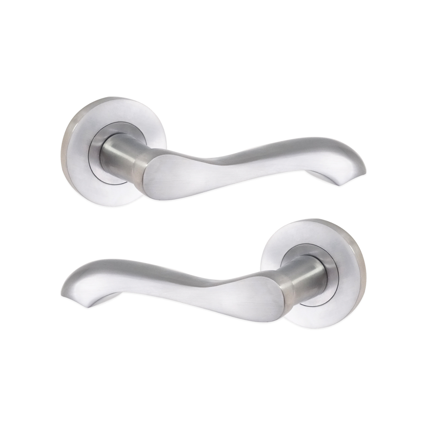 Satin Chrome Lever Door Handle Home Decor 