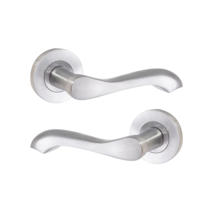 Satin Chrome Lever Door Handle Home Decor 