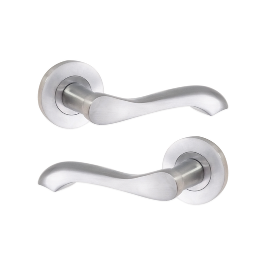 Poignée de porte à levier Camila Chrome satiné