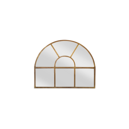 Imoma Iron Overmantel Arch Mirror - Brass