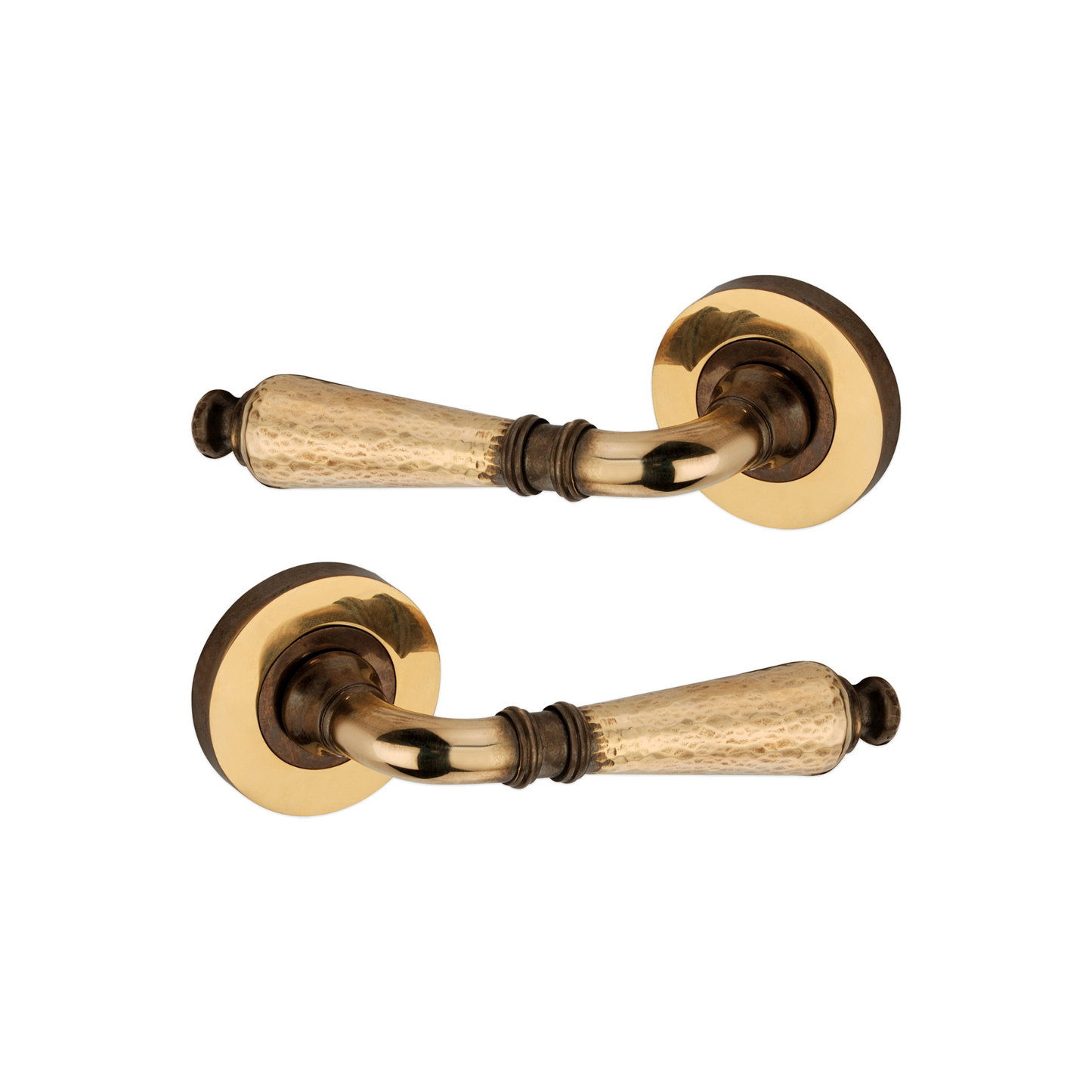 Aged Brass Lever on Rose Door Handle Home Decor  