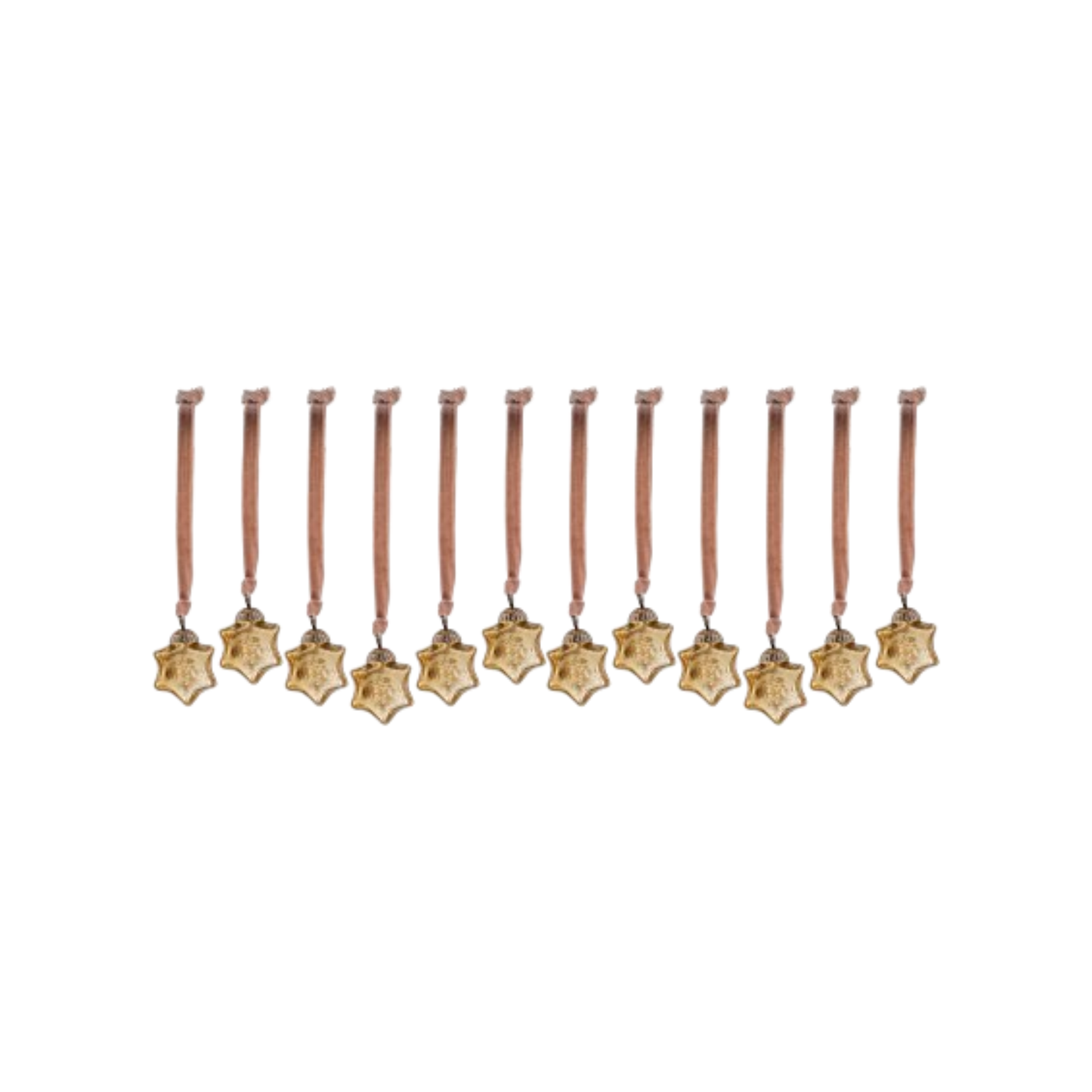 Sardi Gold Star Baubles (Set of 12)