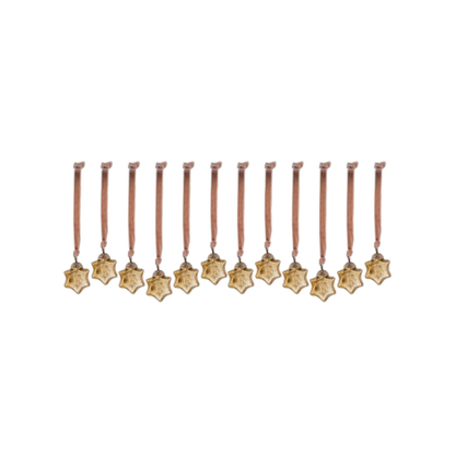 Sardi Gold Star Baubles (Set of 12)