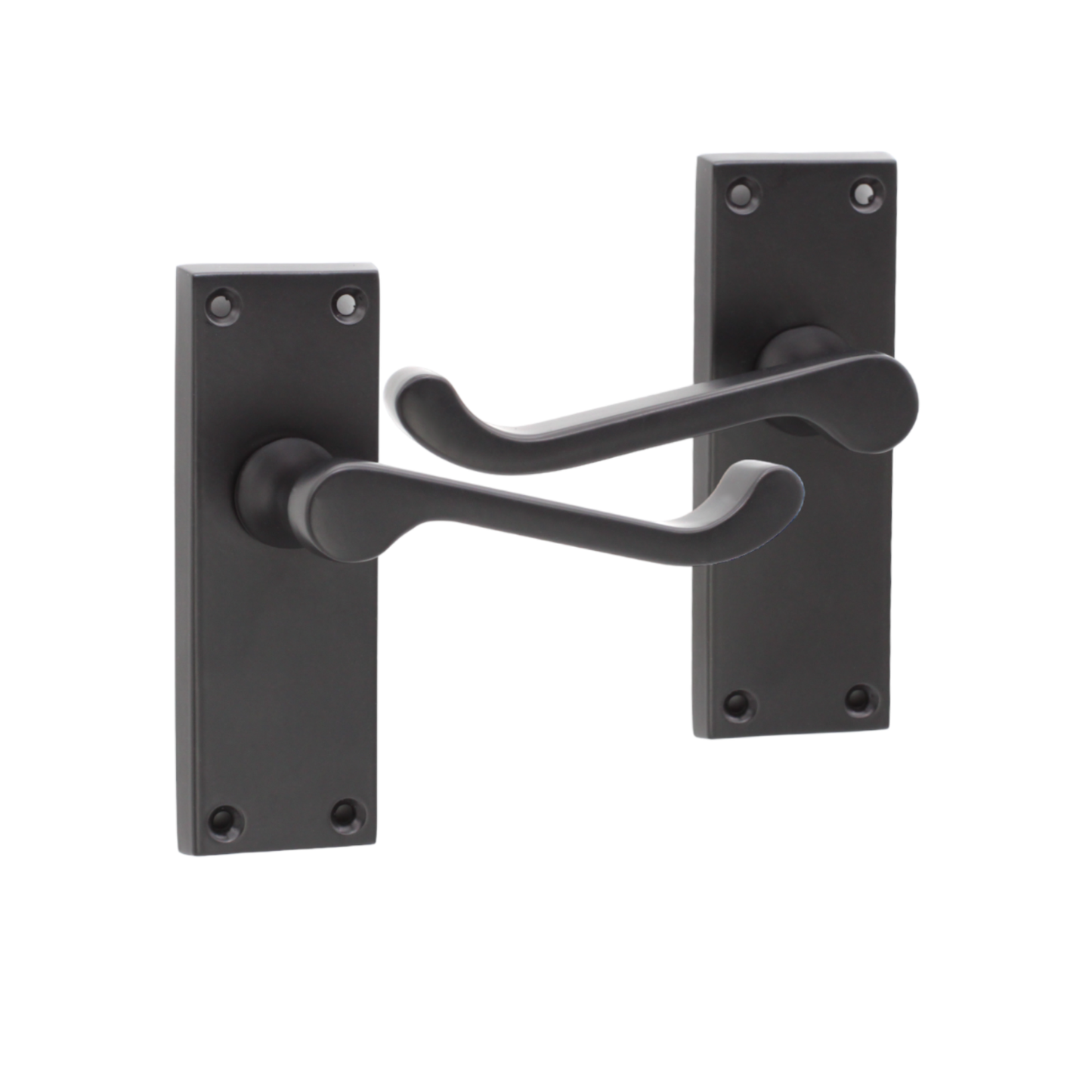 Matt Black Lever on Backplate Door Handles Home Decor