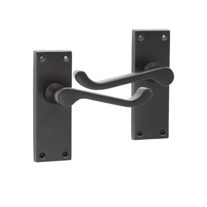 Matt Black Lever on Backplate Door Handles Home Decor