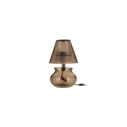 Dimalai Recycled Glass Table Lamp - Brown Smoke
