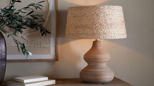 Dalat Ceramic Table Lamp - Natural