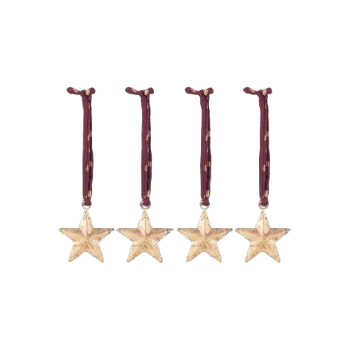 Roshani Star Antique Brass Baubles (Set of 4)