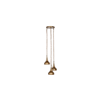 Quinn Hammered Metal Cluster Lamp - Antique Brass