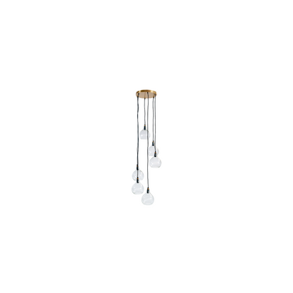 Ziva Statement Recycled Glass Cluster Pendant - Clear