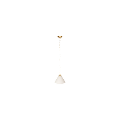 Kiara Organic Shape Ceramic Pendant Light - Off White & Antique Brass
