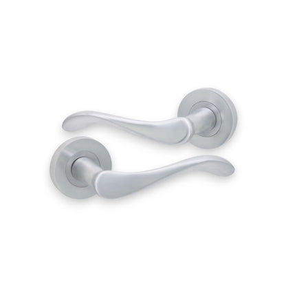 Satin Chrome Lever Door Handle Home Decor 