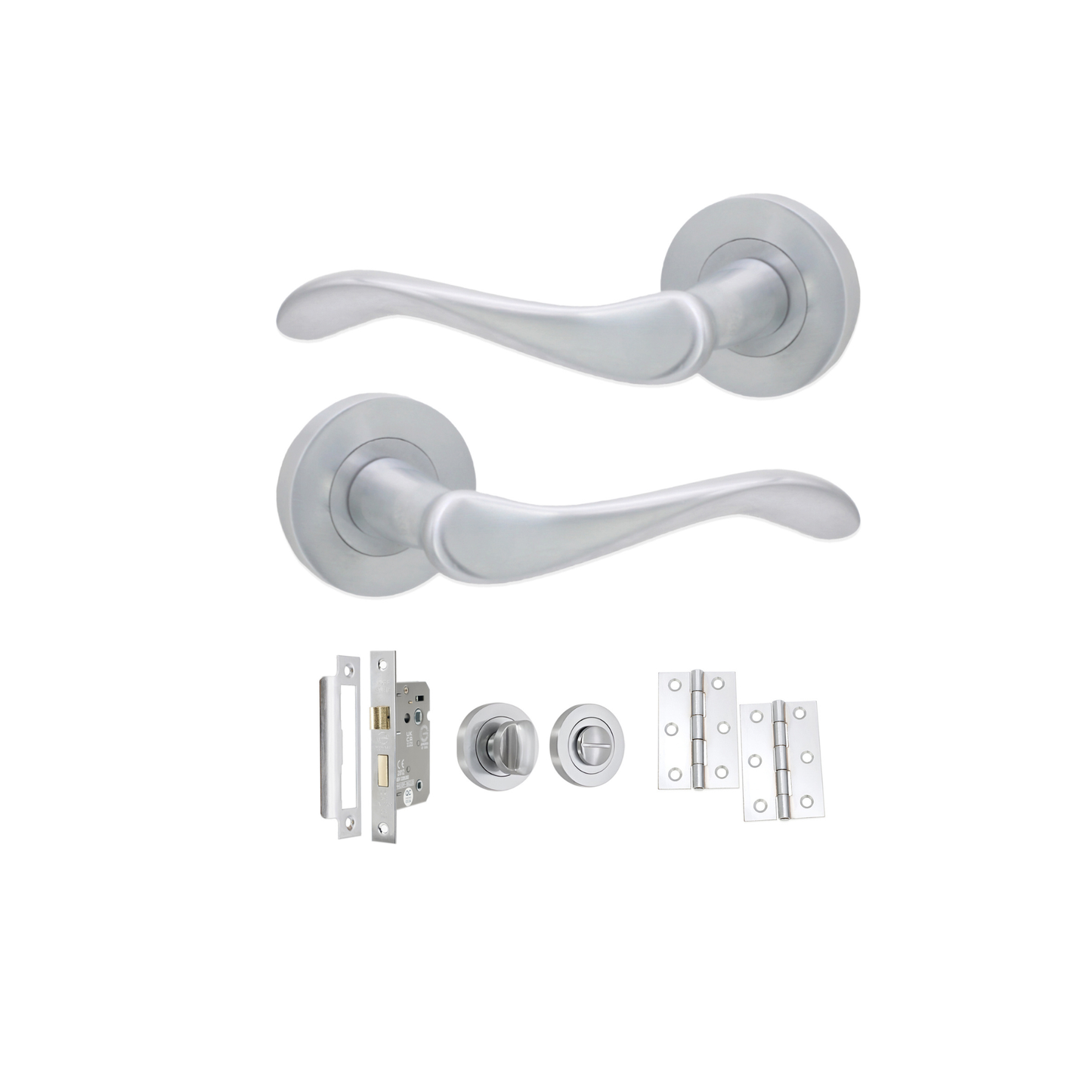 Lever Door Handle Bathroom Pack 