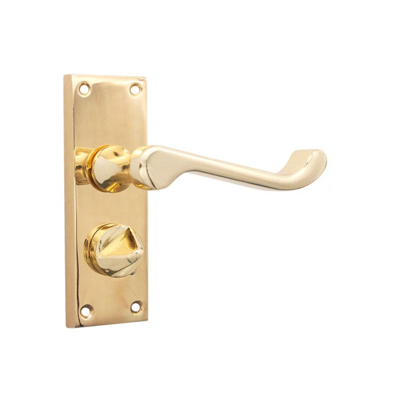 Lever on backplate door handle home decor