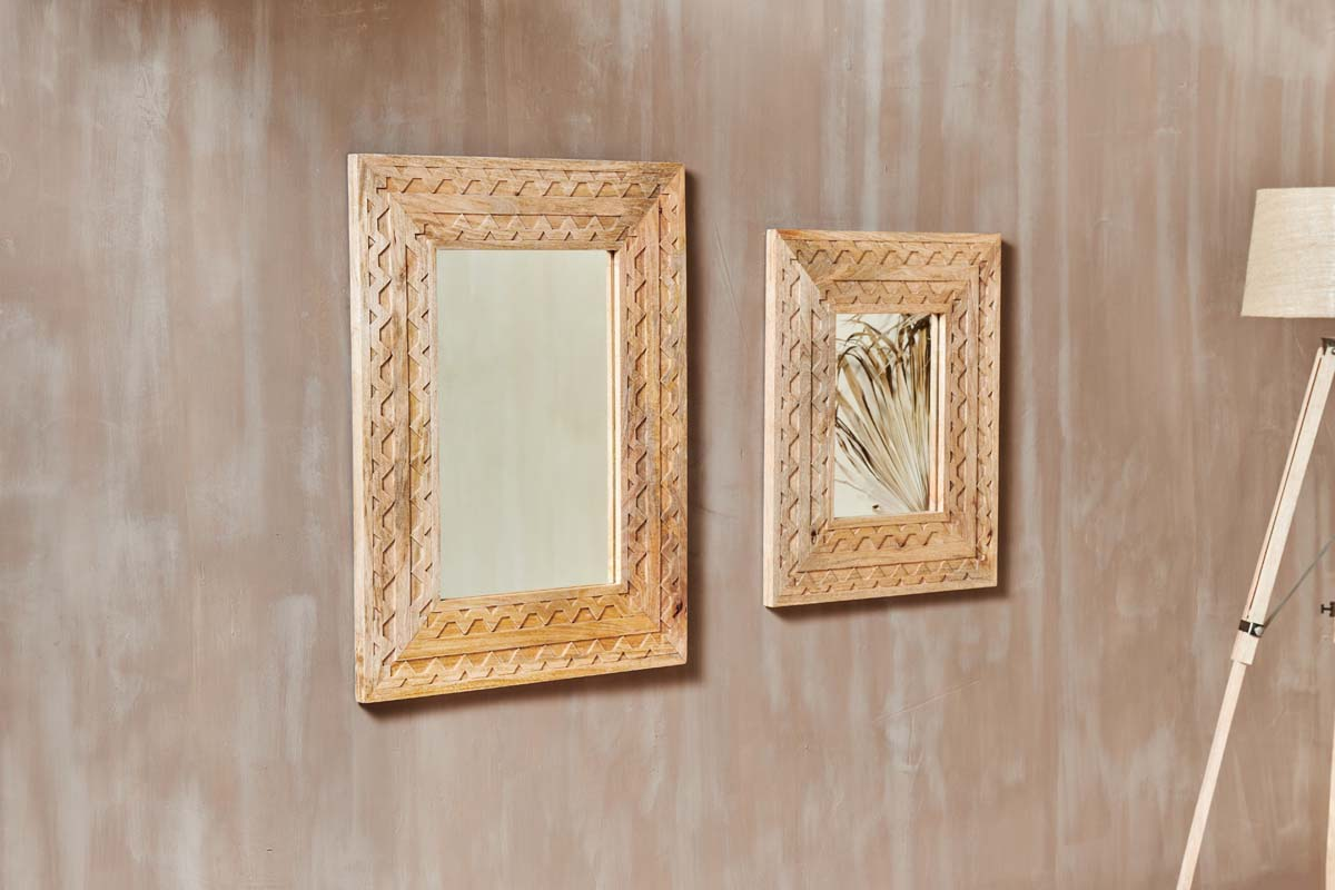 Miroir en bois de manguier Dudi
