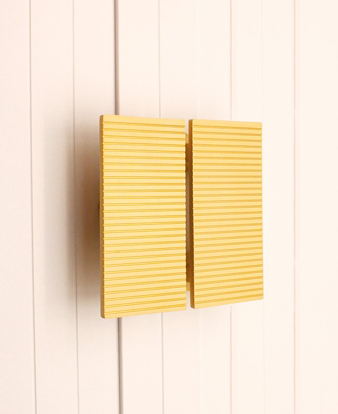 Striped Brass Cabinet Handles - Medium