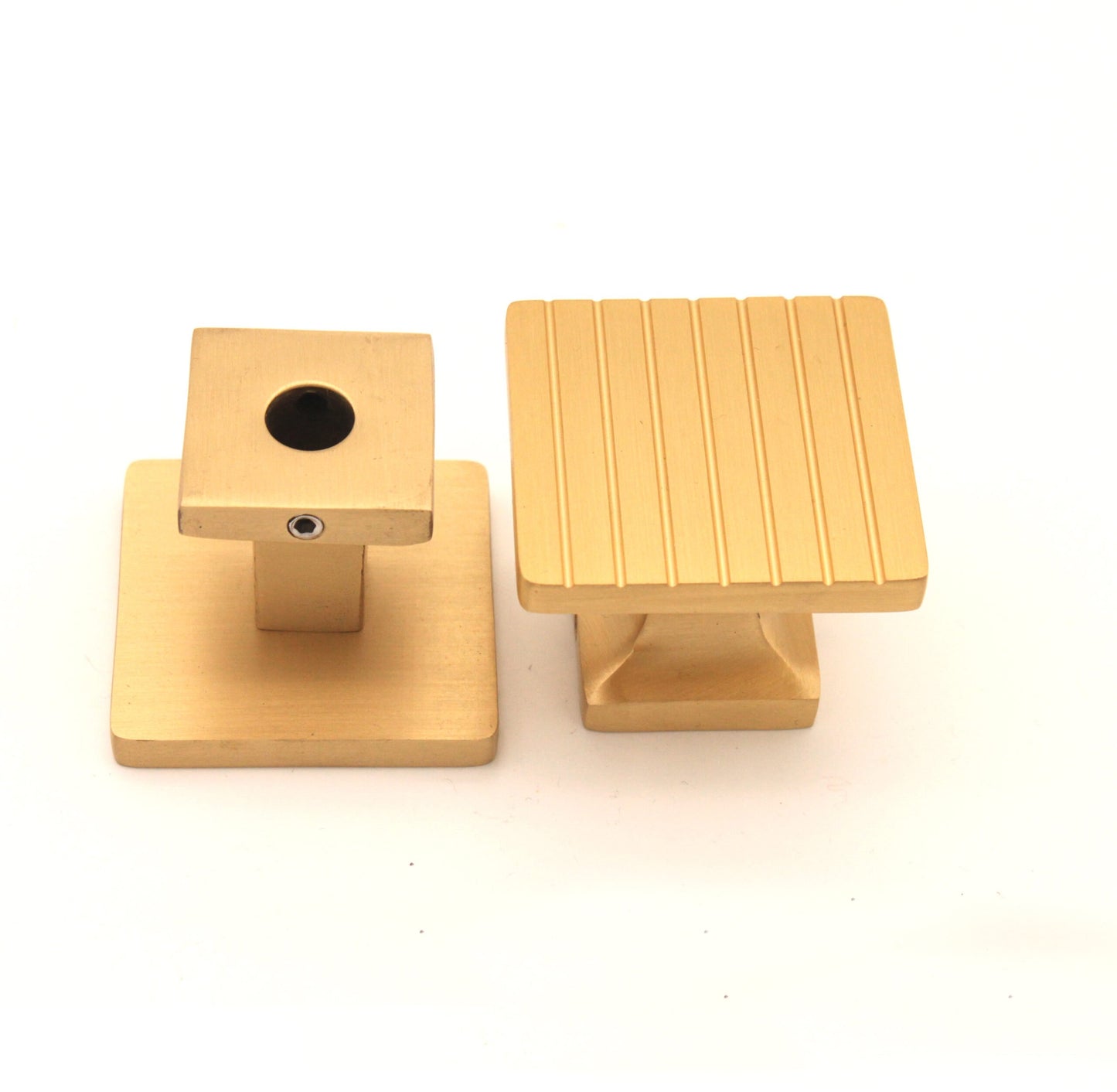 Striped Brass Cabinet Handles - Small