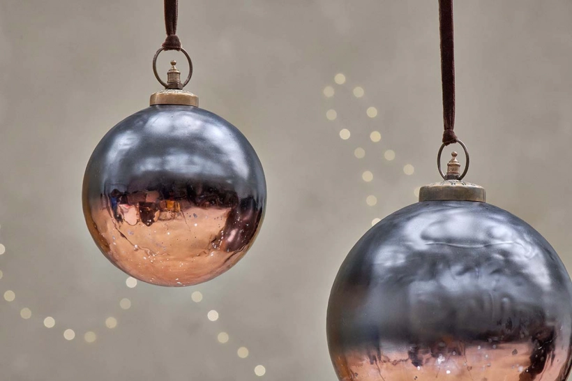 Nevasa Giant Bauble Round - Dark Smoke & Antique Copper