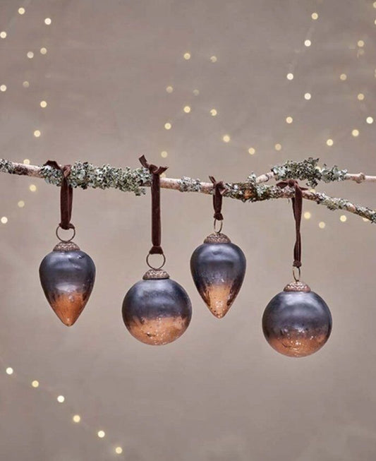  Dark Smoke & Antique Copper Baubles Home Decor