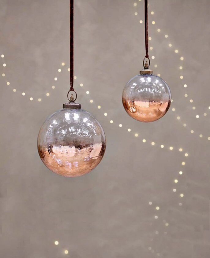 Nevasa Giant Bauble Round - Clear & Antique Copper