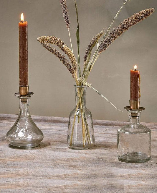 Sirsa Kerzenhalter aus Glas – klar