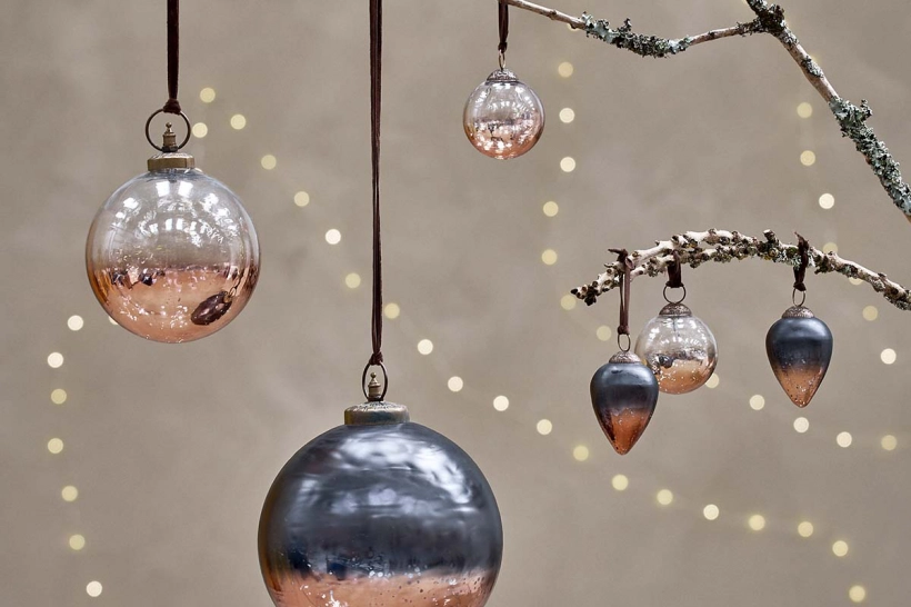 Nevasa Giant Bauble Round - Clear & Antique Copper