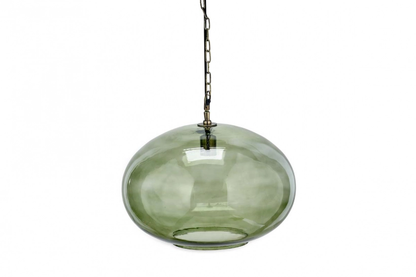 Otoro Glass Pendant - Green Smoke - Round