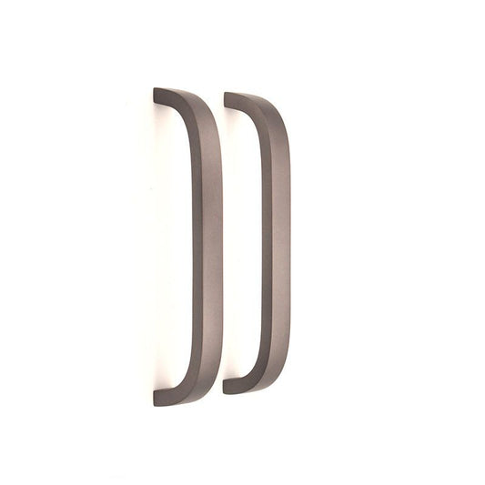 Poignée de meuble de bar courbe gris bronze, petite