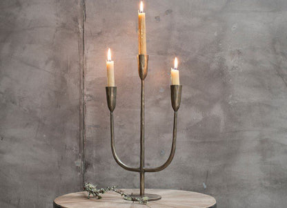 MBATA BRASS CANDELABRA - ANTIQUE BRASS