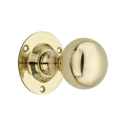 Ball Door Knob Polished Brass