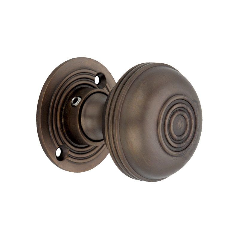 Bouton de porte Bloxwich à rebord/à mortaise de 50 mm, bronze vieilli