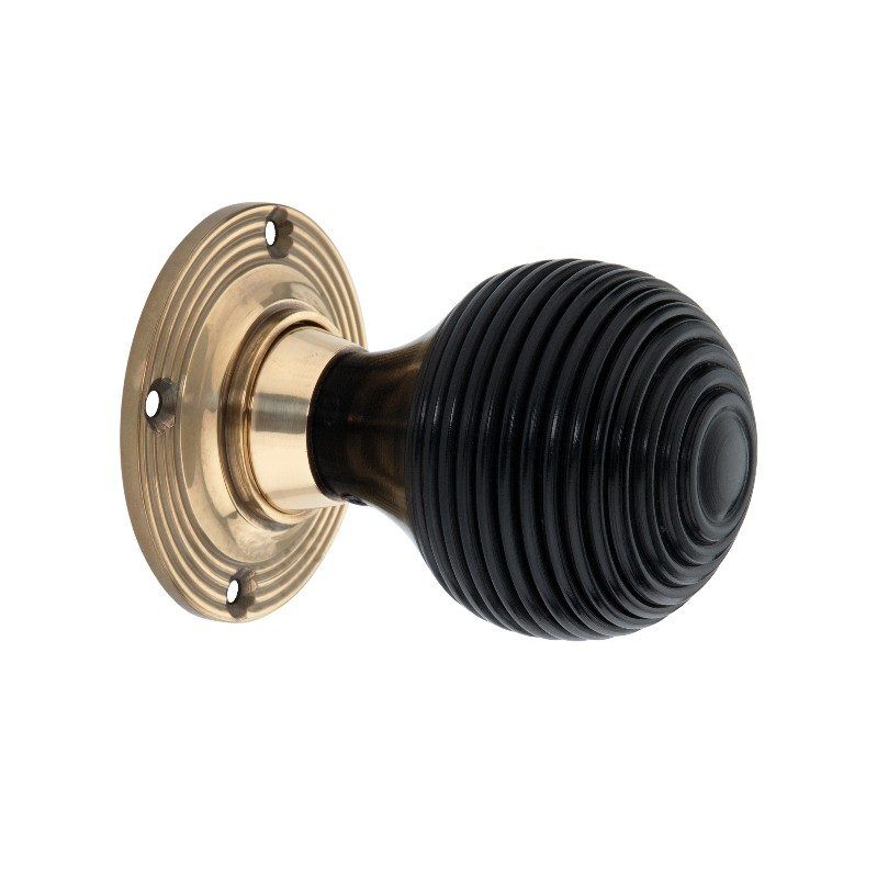 Ebony Beehive Door Knob Home Decor